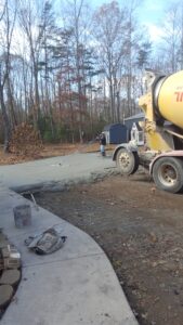 Concrete Driveway Pour & Finishing in Progress