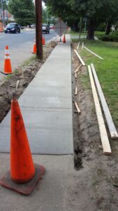 Concrete sidewalk replacement