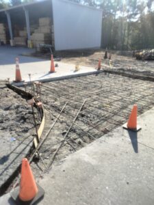 Rebar & Form Preparation for Commercial Concrete Slab