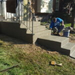 Residential concrete steps poured and formed